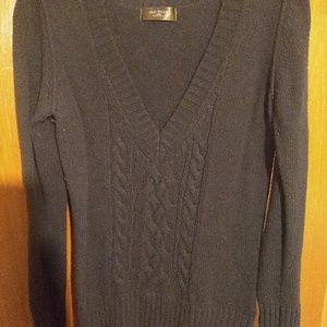 Old navy Brown cable knit sweater with vneck